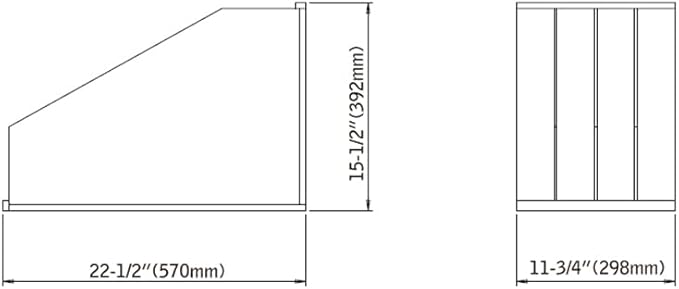 Dowell 4007 TD3 Wooden Vertical Tray Divider Organizer for Base 15" Cabinets - Kitchen Storage & Organization Accessories