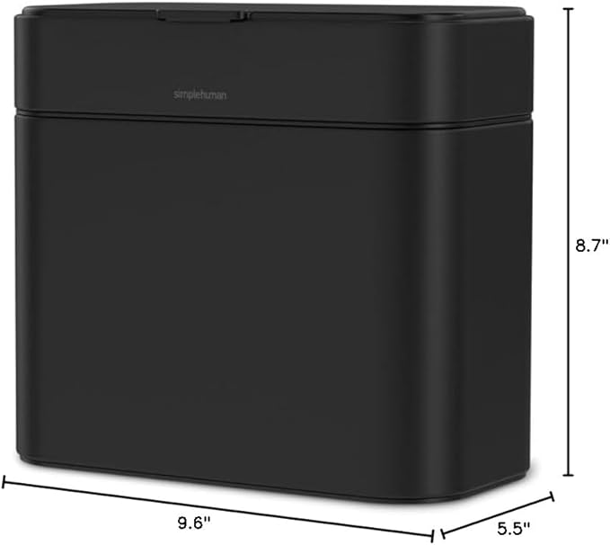 simplehuman Compost Caddy, Detachable and Countertop Bin, 4 Liter / 1.06 Gallon, Matte Black