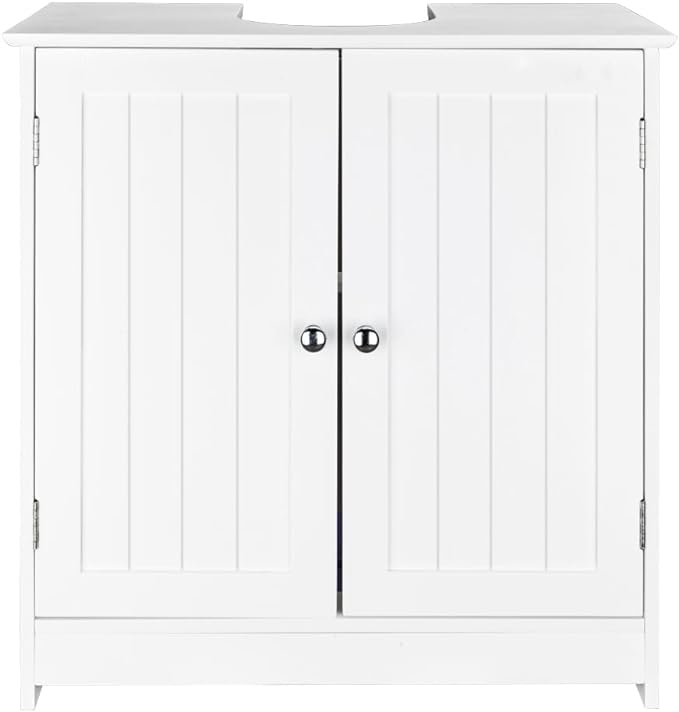 Pedestal Sink Storage Cabinet with 2 Doors, Under Sink Bathroom Cabinet with 2 Doors and Shelf, Under Sink Cabinet Bathroom Space Saver Organizer Pedestal Sink Vanity Furniture