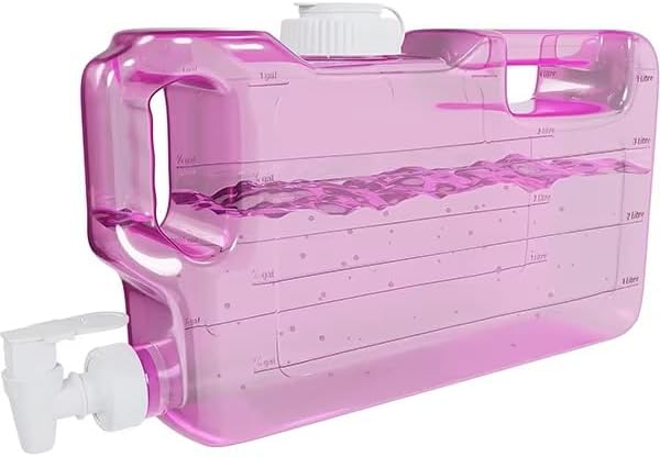Refrigerator Water Dispenser 1.1 Gallon – Leak-Proof Slim Fridge Water Container with Spigot – BPA-Free Refillable Water Jug (Clear)