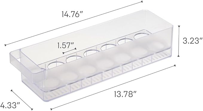 Yamazaki Home Tower Egg Holder Organizer for Refrigerator Or Counter - Kitchen Food Storage, Stackable Fridge Drawer - Eggs - Abs Plastic -