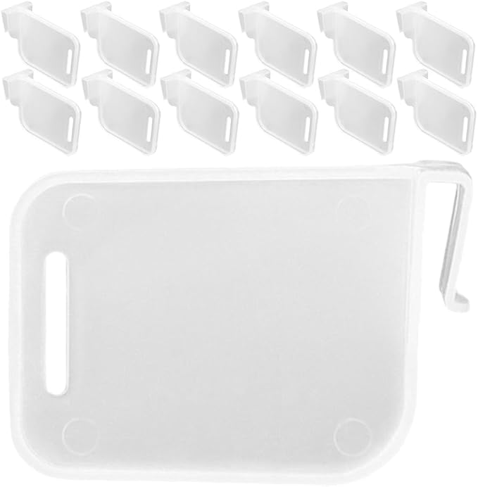 Cabilock 24Pcs Adjustable Refrigerator Divider Boards Plastic Fridge Shelf Organizers for Kitchen Storage and Freezer Drawer Partition
