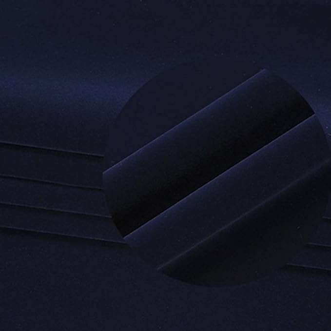Self Adhesive Velvet Flocking Liner for Jewelry Drawer Art Crafts DIY Project Velvet Fabric Peel and Stick Drawer Velvet Liner 17.7" x 78.7" (Dark Blue)