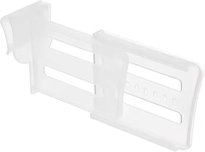 12PCS Adjustable Fridge Divider - Clear Retractable Dividers with Clip for Refrigerator Shelves & Storage, Expandable from 3.1" to 4.7", Fits Freezer Drawers & Cabinets, Space-Saving (Retractable)