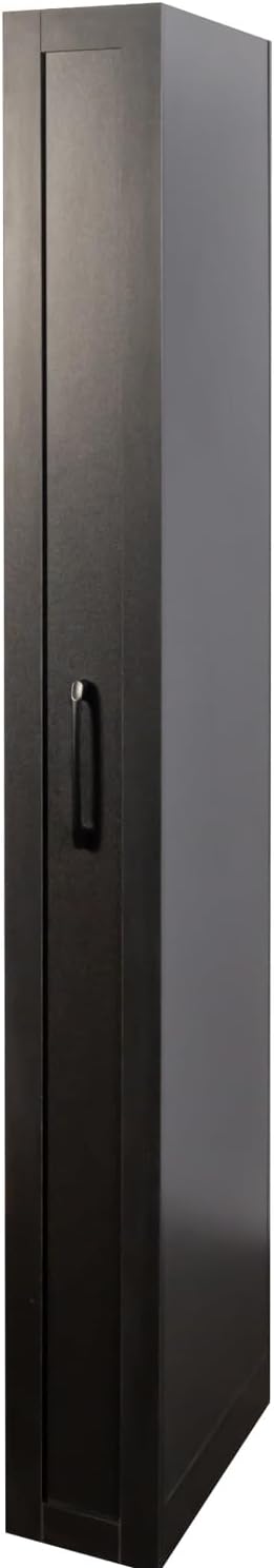 7 Tier Slim Rolling Storage Cart - Kitchen & Pantry Organizer, Narrow Storage Cabinet with Handle & Wheels, Spice Pull-Out Rack Next to Fridge Storage Shelf (Black A-7 Tier Shelf Unit)
