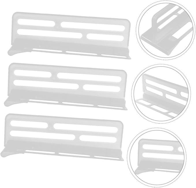 6pcs Adjustable Refrigerator Compartment Divider, Sturdy Plastic Fridge Shelf Organizer for Efficient Space Partition and Everyday Kitchen Storage