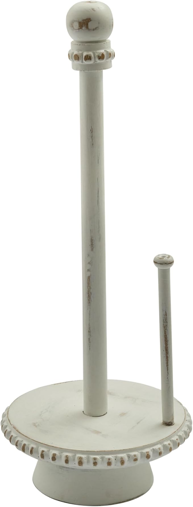 Split P Sun Washed Paper Towel Holder, Rustic Vertical Countertop Organizer, Vintage Wood Freestanding Tabletop Storage for Antique Farmhouse Kitchen Decor