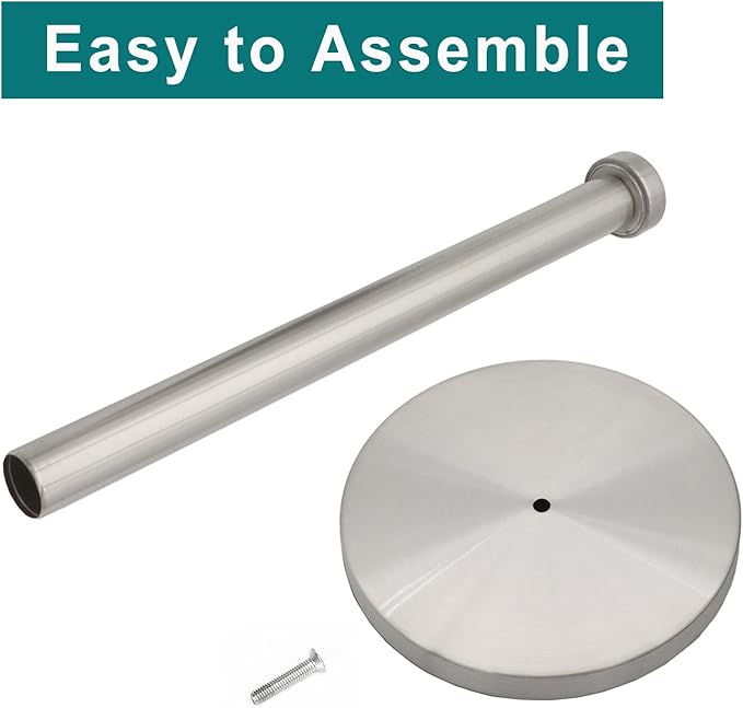 Paper Towel Holder, Standing Paper Towel Roll Holder for Kitchen Bathroom, Steady Paper Towel Holder Countertop with Solid Weighted Base, Stainless Steel Paper Towel Holders (Silver)
