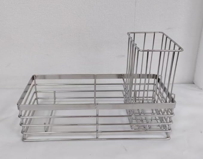 Yofidra Sink Caddy With Stone Drying Tray, Silver, M