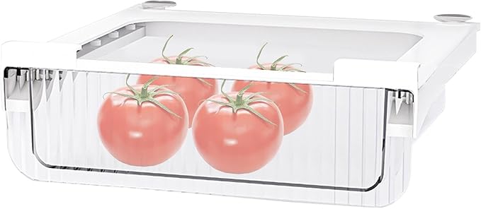 Fridge Storage Drawer Organizer - Pull Out Fridge Organizer Boxes | Stackable Refrigerator Drawer Organizer Bins, Drawers Container Boxes for Fridge Pantry Shelf Refrigerator Organization
