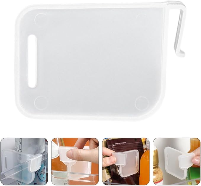 Beavorty 100 Pcs Refrigerator Side Door Partitions Fridge Drawer Dividers Adjustable Storage Organizer Clips for Daily Refrigerator Organization and Kitchen Storage