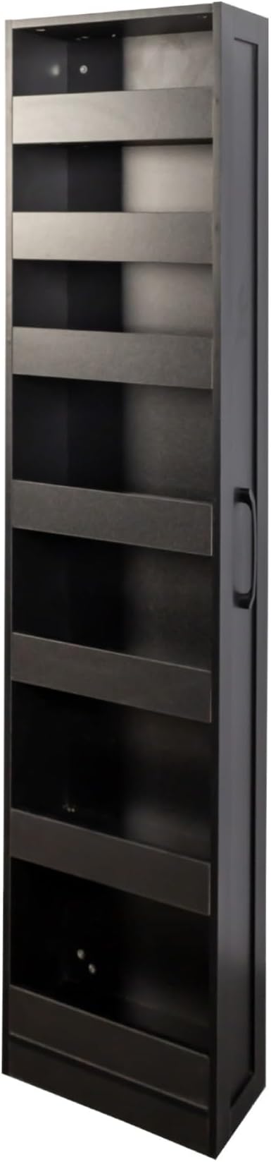 KEIKI 7 Tier Pull-Out Kitchen Pantry Storage Cabinet, Multi-Tier Single-Sided Open Shelf, Spice Rack Next to Fridge, Wood Hutch Food Pantries Cupboard for Coffee Bar, Dining Room, Narrow Spaces