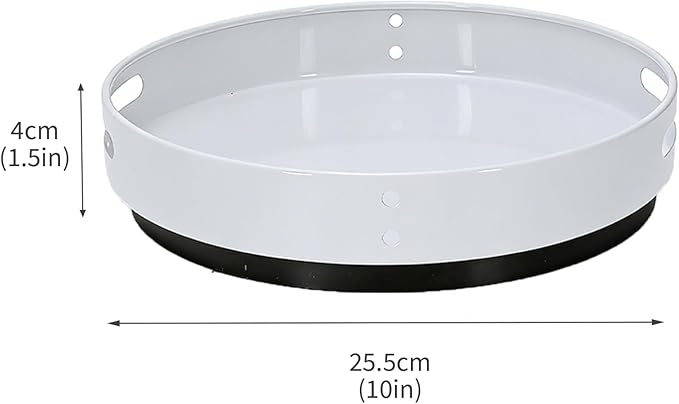 Lazy Susan Turntable Organizer, Plastic Round 360° Vitamin & Medicine Storage Tray, Rotating Pill Bottle Organizer for Bathroom Cabinet, Pantry, Kitchen Countertop, Vanity, Clear