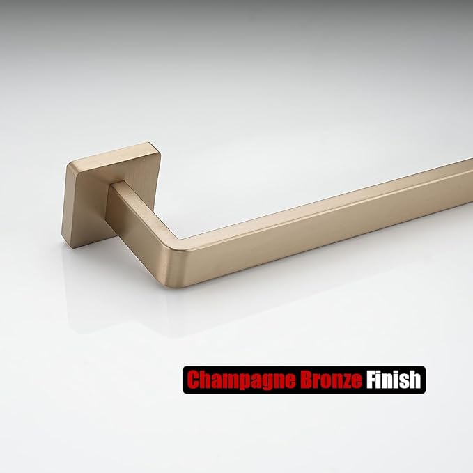 JQK Champagne Bronze Bath Towel Bar, 30 Inch 304 Stainless Steel Thicken 0.8mm Towel Rack Bathroom, Towel Holder Wall Mount, Total Length 32.36 Inch, TB250L30-CB