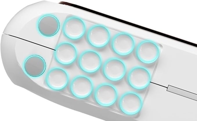 Primewave Food Plastic Wrap Dispenser with Sliding Cutter – Refillable ABS Wrap Cutter for Kitchen | Includes 1 Roll (80cm) Plastic Wrap | Safe & Easy One- Handed Use. (WHITE)