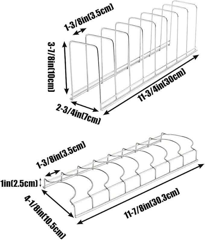 Small Bowl Drainer,Stainless Steel Bowl Drying Rack for Kitchen Counter Organizer Storage, Storage Shelf, Chrome (1 Dish Rack and 1 Bowl Rack)
