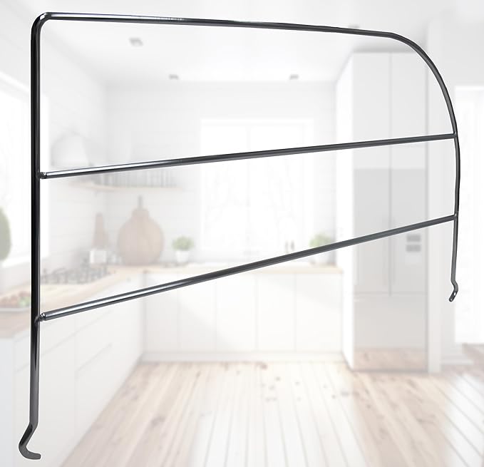 Pull-Out Divider Rack for Sliding Kitchen Drawers - Set of 6 Dividers to Secure Bakeware, Cutting Boards, Trays and Cookie Sheets, Heavy-Duty Chrome Organizer for Cabinets, Pantry & More.