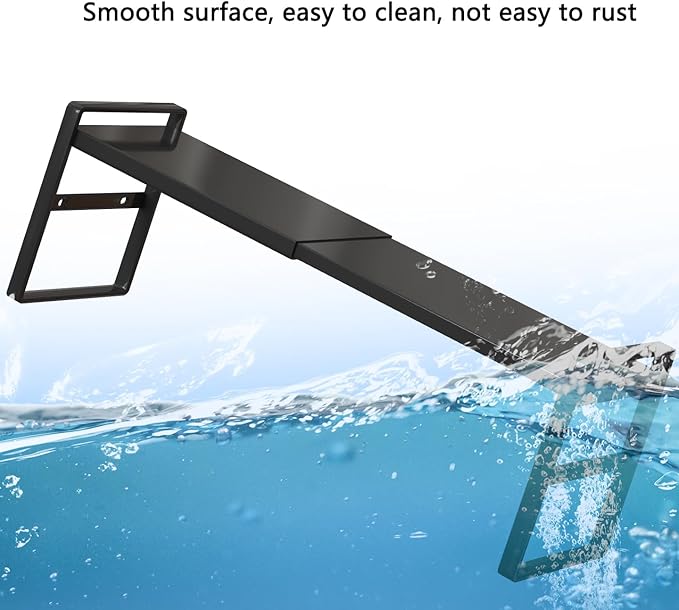 Expandable & Stackable Window Sill Narrow Shelf, 3.5" Wide, 13.8-23.6" Length, Kitchen Countertop Organizer, Over Sink Plant Rack, Storage Cabinet Shelf Riser, Black, 1pcs