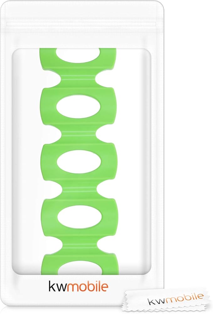 kwmobile Silicone Bottle Stacking Mat - Refrigerator Organizer to Stack Bottles, Cans, Beer, Soda - Non-Slip Holder Rack - Green