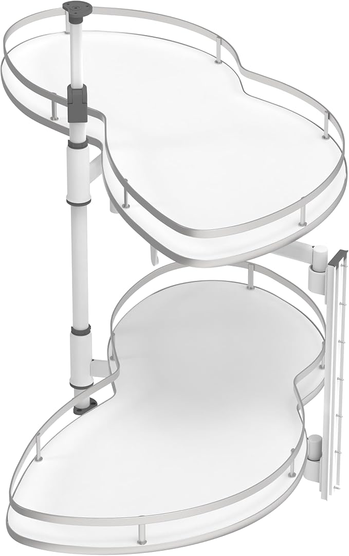 Blind Corner Cabinet Pull Out 2 Tier, Swing Right Magic Corner Organizer, 36" Width, Height Adjustable