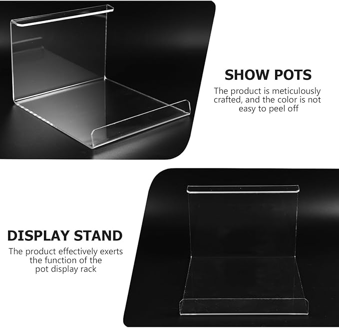 Sosoport Acrylic Frying Pan Holder and Pot Rack Display Stand for Induction Cooker Kitchen Storage Organizer Suitable for Home Cooking and Mall Display