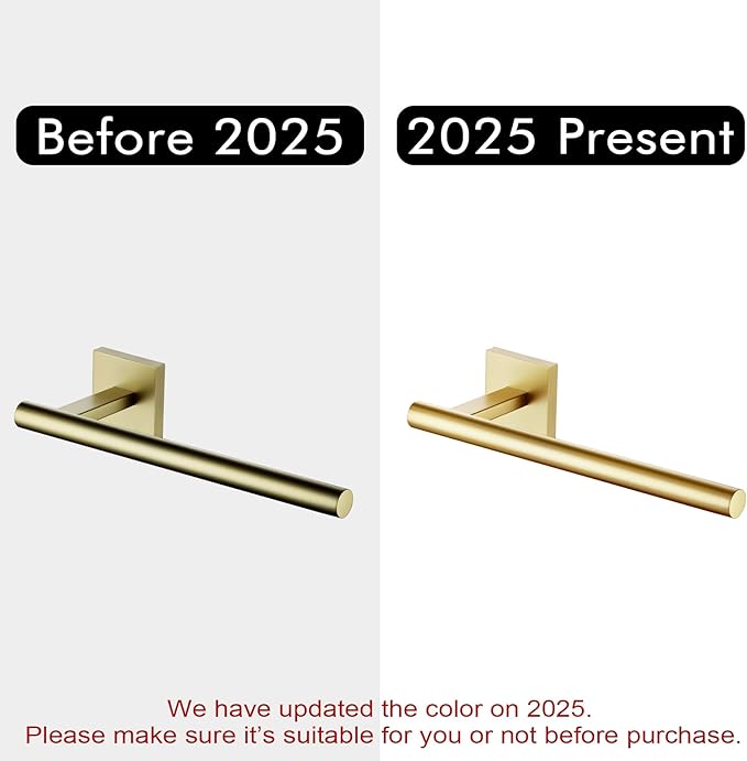 KOKOSIRI Bathroom Towel Bar Gold Hand Towel Holders Wall Mount Toilet Kitchen Cabinet Paper Holder Stainless Steel Bath Accessories, B3008BG