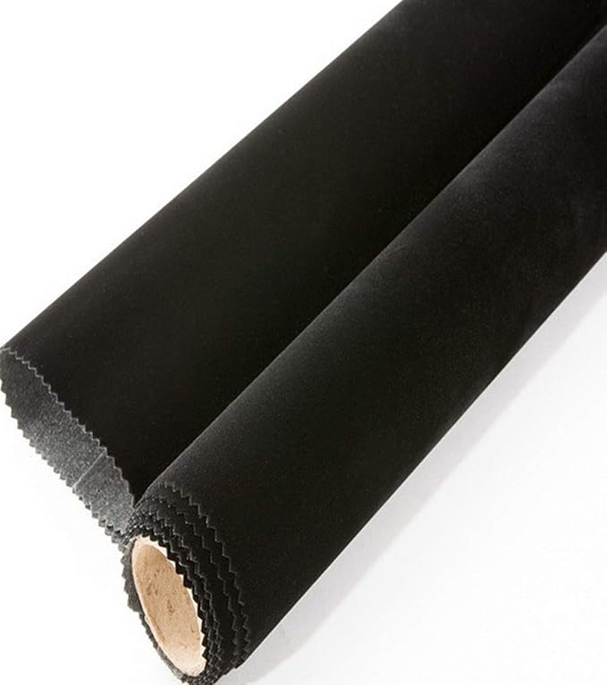 Self Adhesive Velvet Flocking Liner for Jewelry Drawer Art Crafts DIY Project Velvet Fabric Peel and Stick Drawer Velvet Liner 17.7" x 78.7" Black