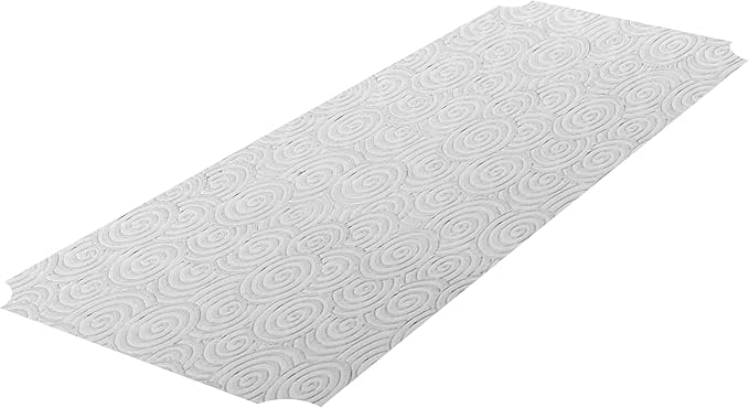RESILIA Shelf Liner Set for Wire Shelving Units – 5 Pack, 18 Inches x 36 Inches, Clear Swirl Spiral Pattern, Anti-Slip, Heavy Duty, Made in The USA, for Kitchen, Bathroom, Garage Storage, Made in USA