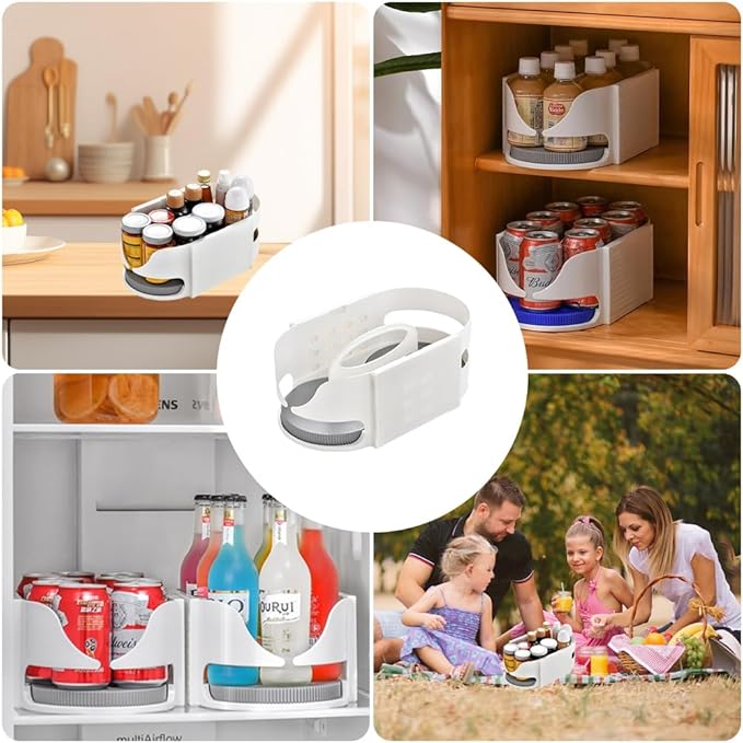 Lazy Susan Turntable, 360°Rotate Fridge Turntable Organizer, Pantry Kitchen Cabinet Dining Table Counter top Vanity, Storage Rotating Shelves for Pantry Kitchen Cabinet Dining Table