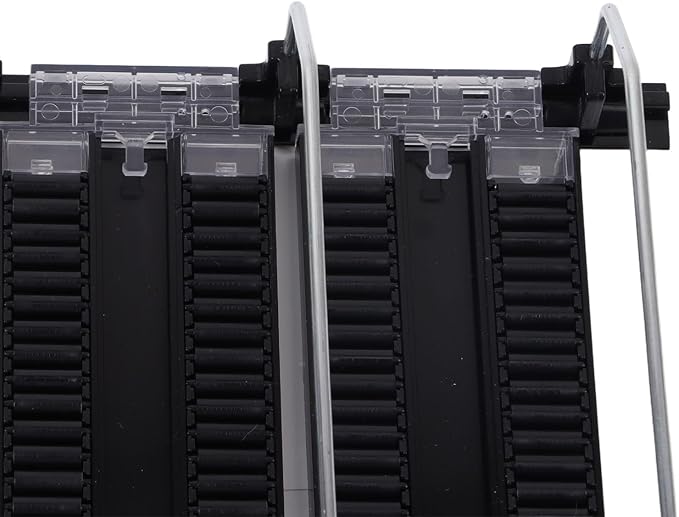 FLEXMAN Drink Organizer for Fridge, 6 Rows Adjustable Width Spring Loaded Drink Dispenser, Beverage Dispenser, Water Bottle Organizer for Soda, Beer, Wine, Sparkling Wine (Black)