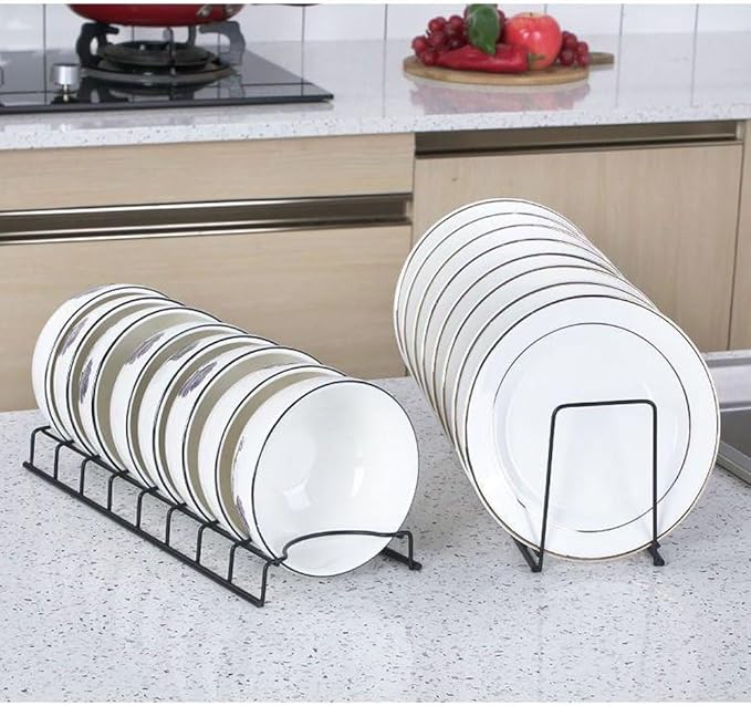 Small Dish Drainer,Stainless Steel Bowl Drying Rack for Kitchen Counter Organizer Storage, Storage Shelf, Black, Silver, DTB-200