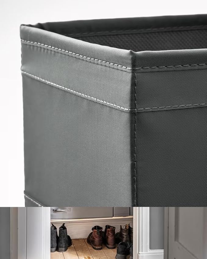SKUBB Storage Box Set of 6 β Grey Fabric Drawer Organizers for Closet, Dresser, or Wardrobe β Foldable & Lightweight