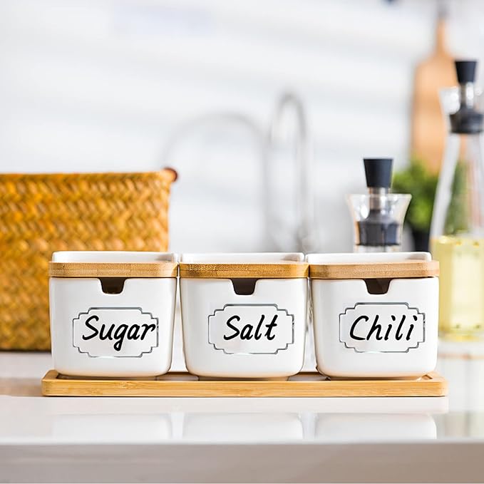 Removable Clear Labels for Jars, Transparent Label Stickers with Silver Border,Waterproof Write-On Kitchen Labels with Markers for Food Container,Storage Bin,Spice Jar,Home Organization,138Pcs