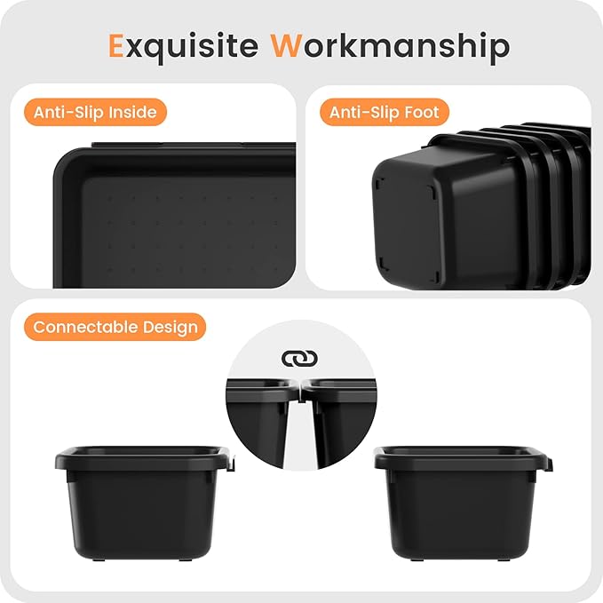 A-LuGei ใ๐ฎ๐ด๐ฃ๐๐ฆใ ใ๐ฑ๐ฆ๐ถ๐๐ฒใ Black Drawer Organizer, Makeup organizer, ใHolds 177 Itemsใ Bathroom Organizers and Storage, Plastic Desk Organizer Divider, Organizer Bins for Office Vanity
