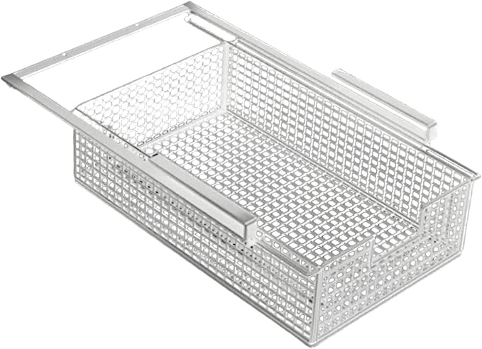 Hanging Pullout Drawer Basket, Space Saving Slide In Basket Organizer for Home Closet Cabinet Bedroom