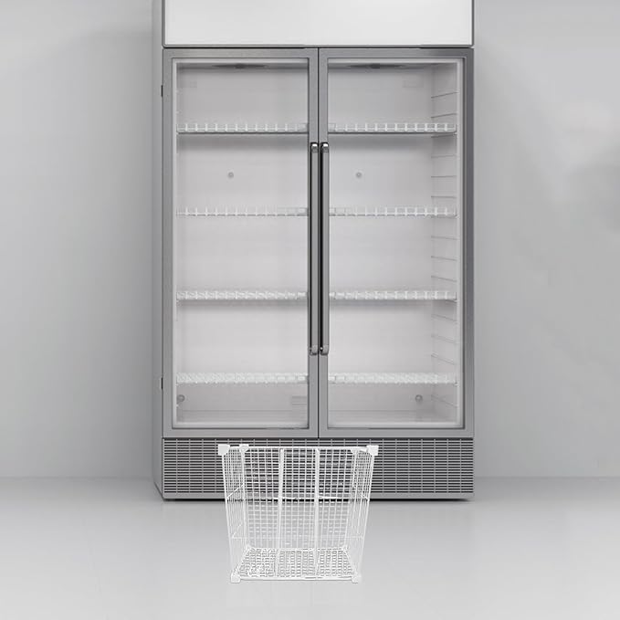 Chest Freezer Divider Storage Organizers, 3 Compartments Mesh Metal Basket, Modular Shelf Separator, Freezer Organization Tray, Refrigerator Drawer Bin