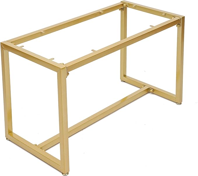 Gold 2-Piece Set Retail Display Tables, 31+40IN Width Modern Nesting Display Tables - Metal Display Riser Shelf for Shoes, Handbags, Home, Clothing Shops & Retail Stores -110lbs Load Capacity