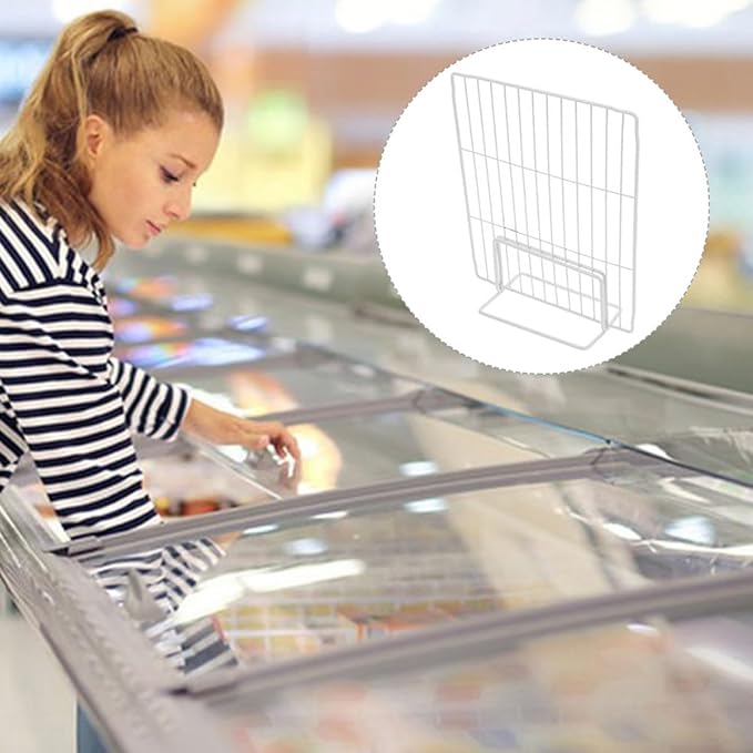 Wire Shelf Dividers Refrigerator Partition Board 28x18cm Metal Freezer Compartment Organizer Cooler Divider for Fridge Storage and Kitchen Organization