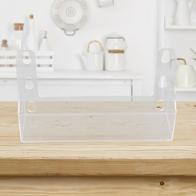 Homoyoyo Clear Acrylic Refrigerator Storage Shelf with Suction Cups-4-Can Capacity Spice Rack Organizer for Beverages Olive Oil Kitchen Essentials 14x7x27cm Transparent Space-Saving Fridge Accessory