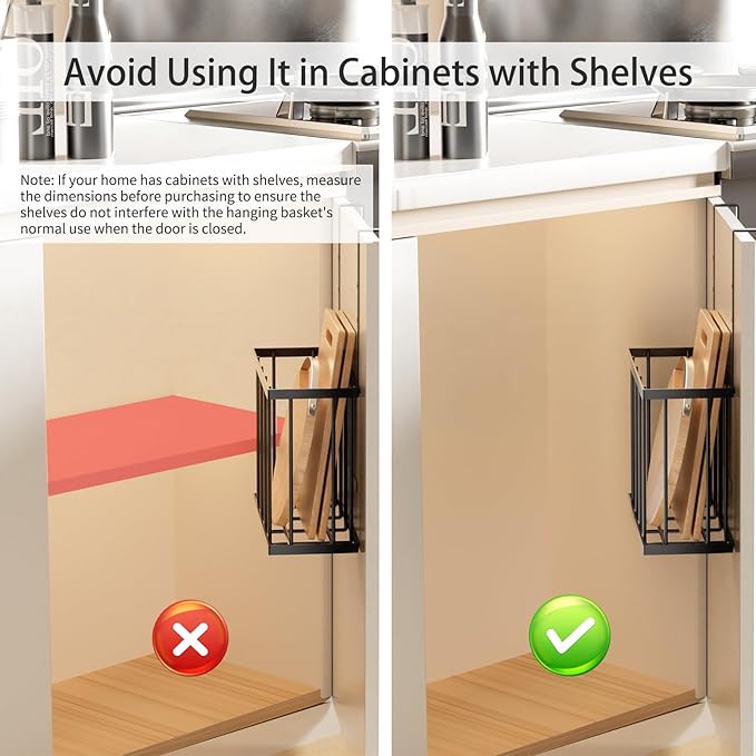 3 Pack Over Cabinet Door Organizer - Adjustable Cabinet Door Organizer with Towel Rack,Hanging Over the Door Organizer for Cutting Board, Plastic Wrap, Aluminum Foil, Cleaning Supplies, Baking