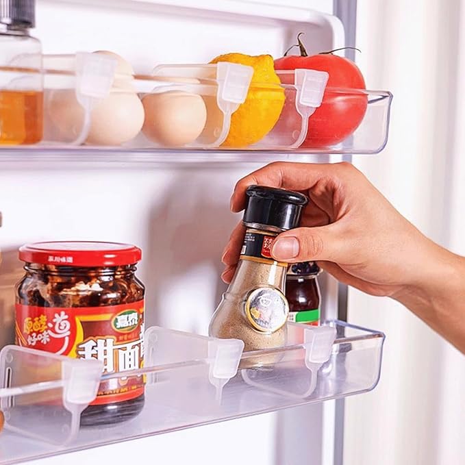 20PCS Fridge Drawer Divider,Fridge Organizer Bins,Refrigerator Drawer Organizer,Storage Baskets Space Allocator,Drawer Adjustable Separators,,Plastic Storage Container Bottle Can Divider Combination