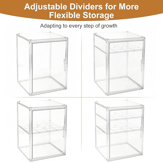 Baby Bottle Organizer – 3 Tier Acrylic Bottle Storage Organizer container, Clear Plastic Bottle Station Organizers Drawers for Countertop Kitchen Cabinet Vanity, Bathroom