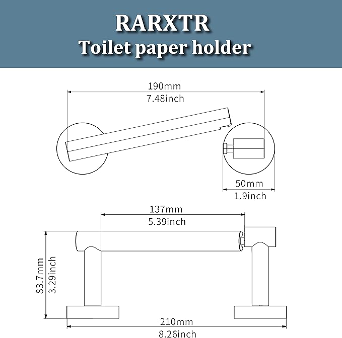 White Toilet Paper Holder SUS304 Stainless Steel Double Post Pivoting Toilet Paper Roll Holder Wall Mounted Toilet Tissue Holder for Commercial Bathroom RV Brushed Brass Finish