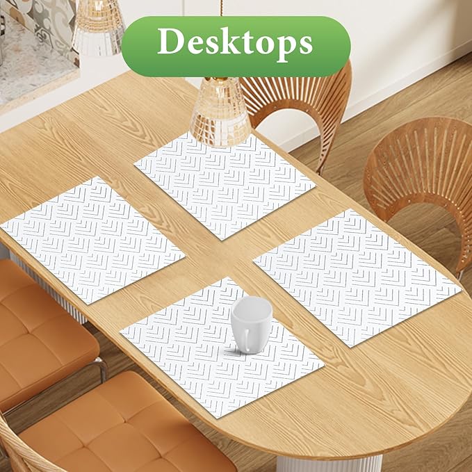 Shelf Liner for Kitchen Cabinets Non Adhesive Drawer Liner Non-Slip Thickened Shelf Liner Paper Strong Easy to Clean for Tool Box Refrigerator with Knife and Tape Measure,Silver Arrow,11.8 x 354.3 in