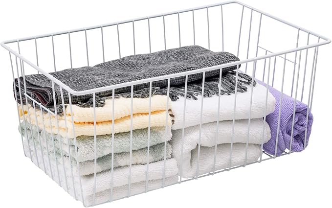 Y.Z.Bros 16inch Upright Freezer Organizer Baskets for 13-14,16-21 cu.ft Standup Freezer, Settle freezer chaos and reduce food waste effectively, Durable, Fully Use Space, Improve Air Circulate,Pack 3