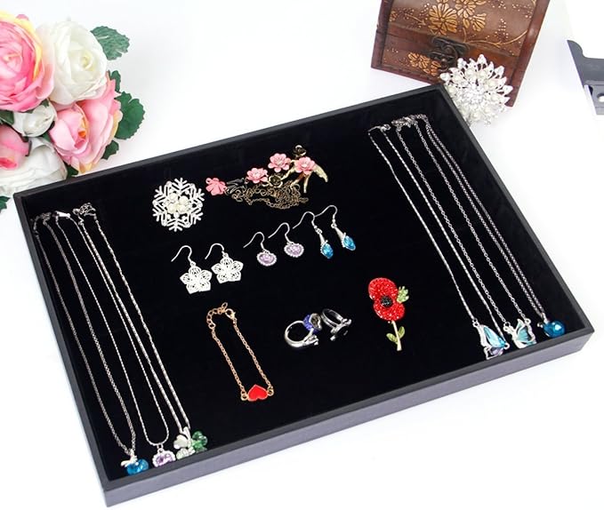 Stratalife Jewelry Tray Bracelet Holder Stackable Jewelry Organizer Removable Jewelry Display Drawer Organizer Holder Storage Show Case (12 Grid)
