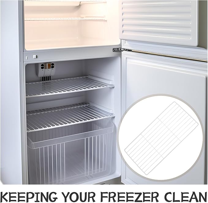Freezer Rack Refrigerator Compartment Divider Metal Wire Mesh Shelf Fridge Organizer for Kitchen Freezer Storage and Refrigerator Compartment Separation