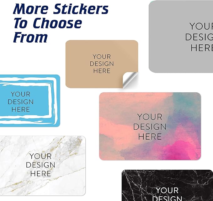 100 Custom Vinyl Stickers - Upload Your own Image, Text, Design, Logo - Personalized Logo Labels for Handmade, Packaging, Bottle, Jars, Candle, Brand Stickers (Brown, 6x4)