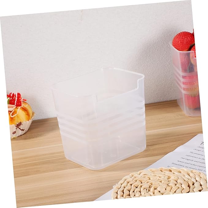 ULTECHNOVO 6pcs Translucent Fridge Organizer Bins Hanging Storage Boxes for Refrigerator for Kitchen Pantry Easy Access Shaped Design for Fruits Vegetables and Spices