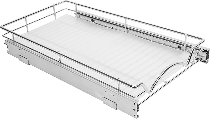 HOLDN' STORAGE Hard Plastic Liner for Pull Out Shelf, Fits Pull Out Cabinet Organizer 20"L x 10"W